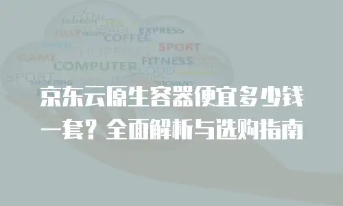 京东云原生容器便宜多少钱一套？全面解析与选购指南