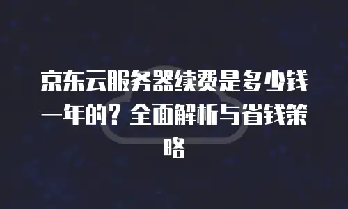京东云cdn费用是多少元的多少：全面解析与价值对比