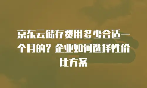 京东云公网IP折扣多少：企业用户如何最大化节省成本