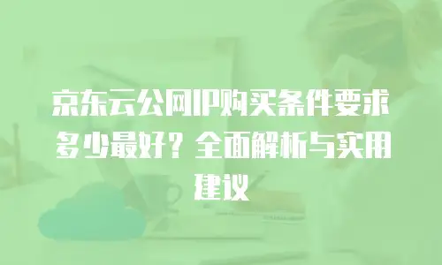 京东云公网IP购买条件要求多少最好？全面解析与实用建议