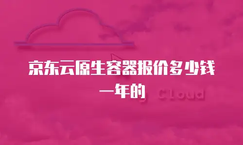 京东云原生容器报价多少钱一年的