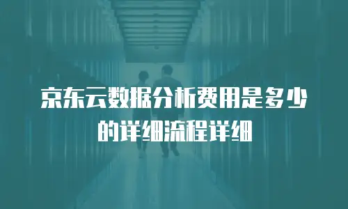 京东云数据分析费用是多少的详细流程详细