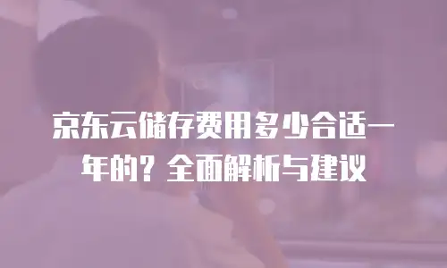 京东云储存费用多少合适一年的？全面解析与建议
