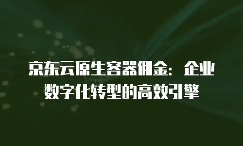 京东云云硬盘政策解读：构建企业级存储新范式