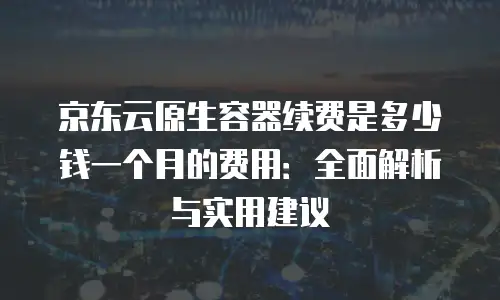 京东云储存价格多少钱合适用一年？深度解析与实用建议