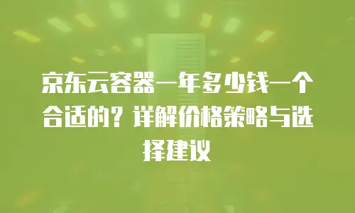 京东云云硬盘便宜：高性价比存储解决方案的优选