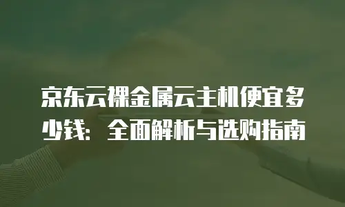 京东云原生容器佣金多少合适？企业如何科学评估与决策