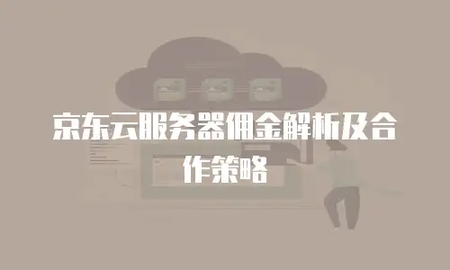 京东云服务器佣金解析及合作策略