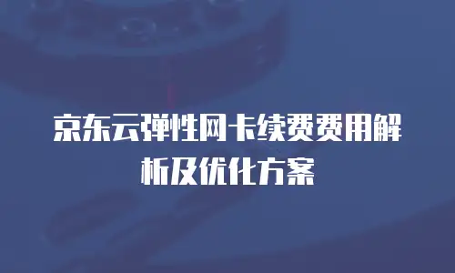京东云弹性网卡续费费用解析及优化方案