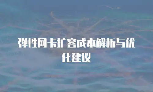 弹性网卡扩容成本解析与优化建议