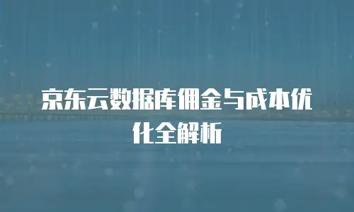 京东云弹性网卡佣金是多少钱一个月：深度解析与行业对比