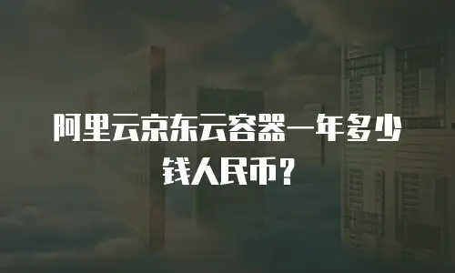 阿里云京东云容器一年多少钱人民币？