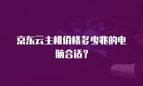 京东云主机价格多少兆的电脑合适？