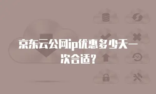 京东云公网ip优惠多少天一次合适？