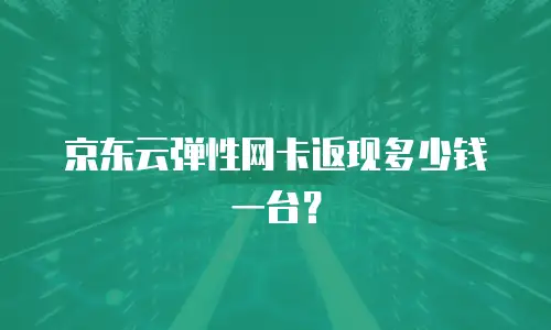 京东云弹性网卡返现多少钱一台？
