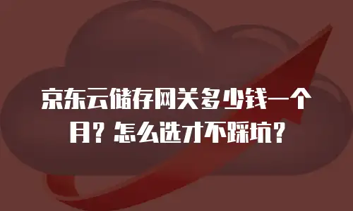京东云储存网关多少钱一个月？怎么选才不踩坑？