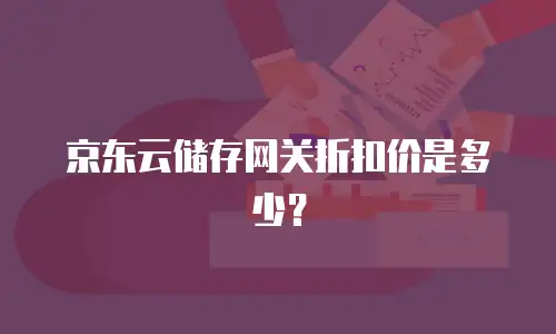 京东云储存网关折扣价是多少？