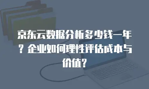 京东云数据分析多少钱一年？企业如何理性评估成本与价值？