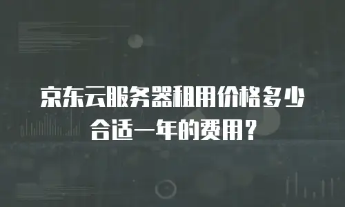 京东云服务器租用价格多少合适一年的费用？