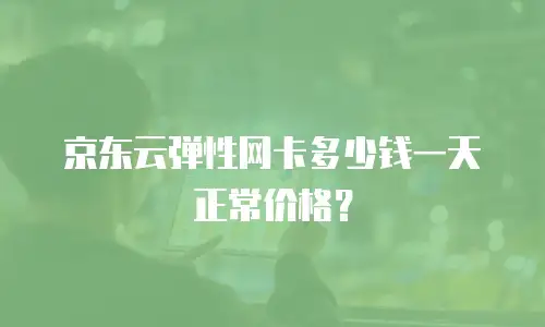 京东云弹性网卡多少钱一天正常价格？