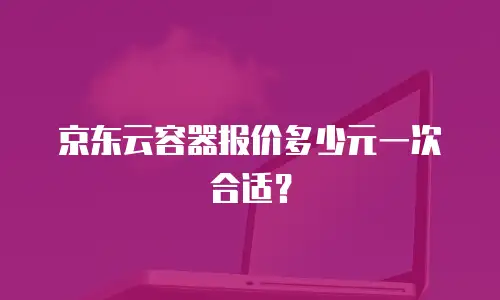 京东云容器报价多少元一次合适？