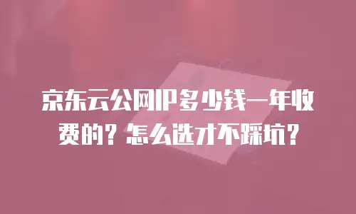 京东云公网IP多少钱一年收费的？怎么选才不踩坑？