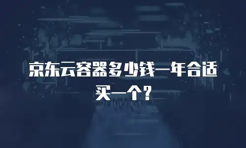 京东云容器多少钱一年合适买一个？