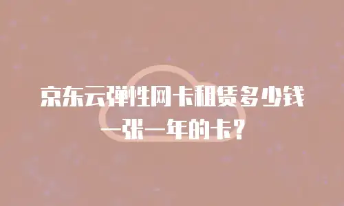 京东云弹性网卡租赁多少钱一张一年的卡？