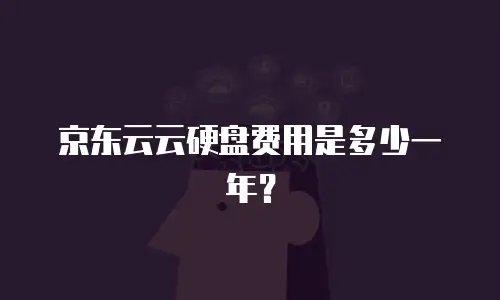 京东云云硬盘费用是多少一年？