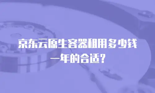 京东云原生容器租用多少钱一年的合适？