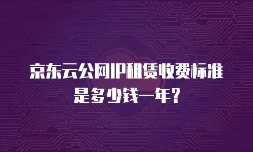 京东云公网IP租赁收费标准是多少钱一年？