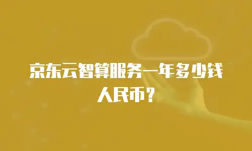 京东云智算服务一年多少钱人民币？