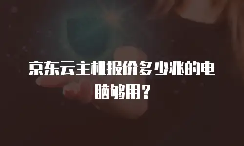 京东云主机报价多少兆的电脑够用？