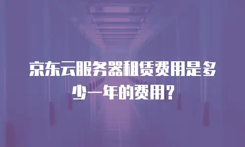京东云服务器租赁费用是多少一年的费用？