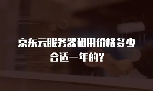 京东云服务器租用价格多少合适一年的？