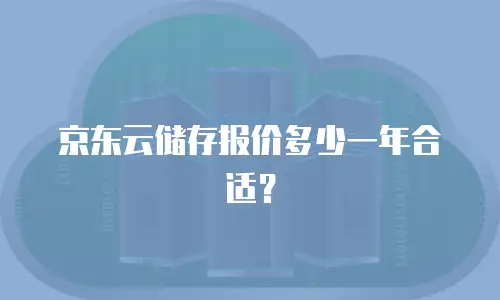 京东云储存报价多少一年合适？