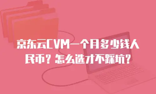 京东云CVM一个月多少钱人民币？怎么选才不踩坑？