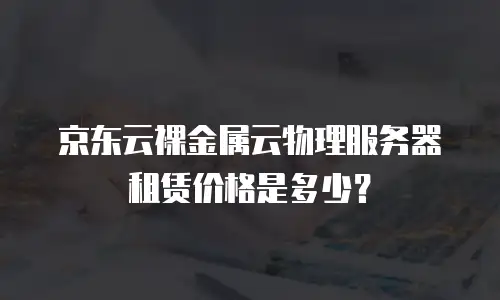 京东云裸金属云物理服务器租赁价格是多少？