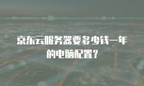 京东云服务器要多少钱一年的电脑配置？