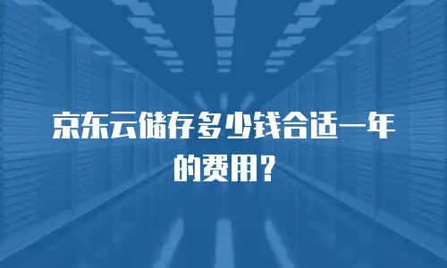 京东云储存多少钱合适一年的费用？