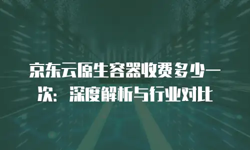 京东云原生容器收费多少一次：深度解析与行业对比