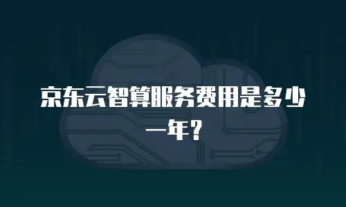 京东云智算服务费用是多少一年？