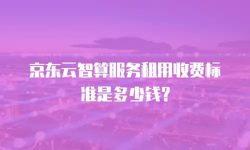 京东云智算服务租用收费标准是多少钱？