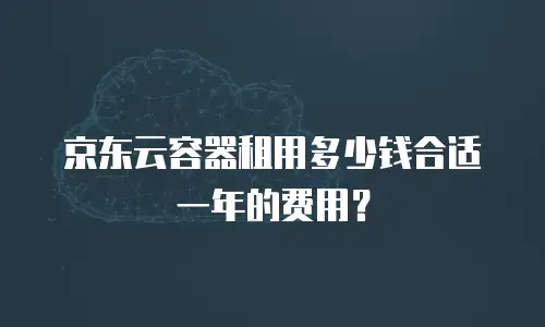 京东云容器租用多少钱合适一年的费用？