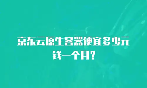 京东云服务器优惠价格是多少？2024年最新活动解析与选购指南