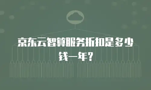 京东云智算服务折扣是多少钱一年？
