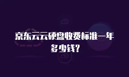 京东云云硬盘收费标准一年多少钱？