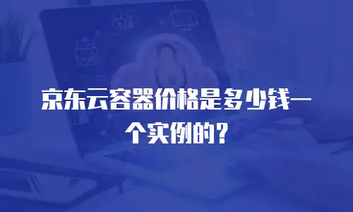 京东云容器价格是多少钱一个实例的？