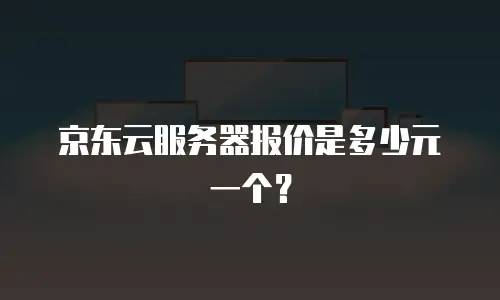 京东云服务器报价是多少元一个？