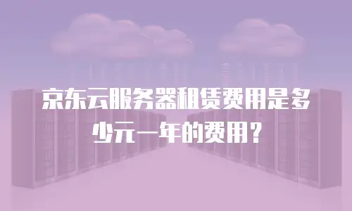 京东云服务器租赁费用是多少元一年的费用？